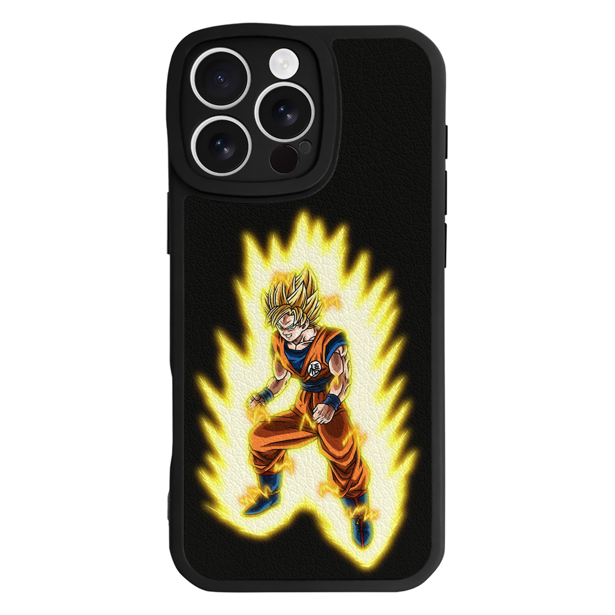 （画像用） ドラゴンボール 孫悟空（そん ごくう）Son Goku カカロット DRAGON BALL Kakarotto 【iPhone 16シリーズ対応】シリコンスマホケース（レザー調） 材質：シリコン